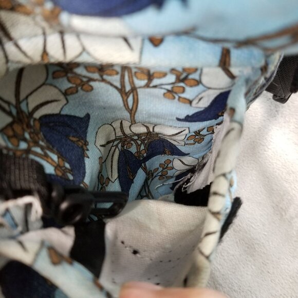 Kavu Bag Womens 11x8 Light Blue Floral Cotton Canvas Crossbody *Read* - Picture 9 of 15